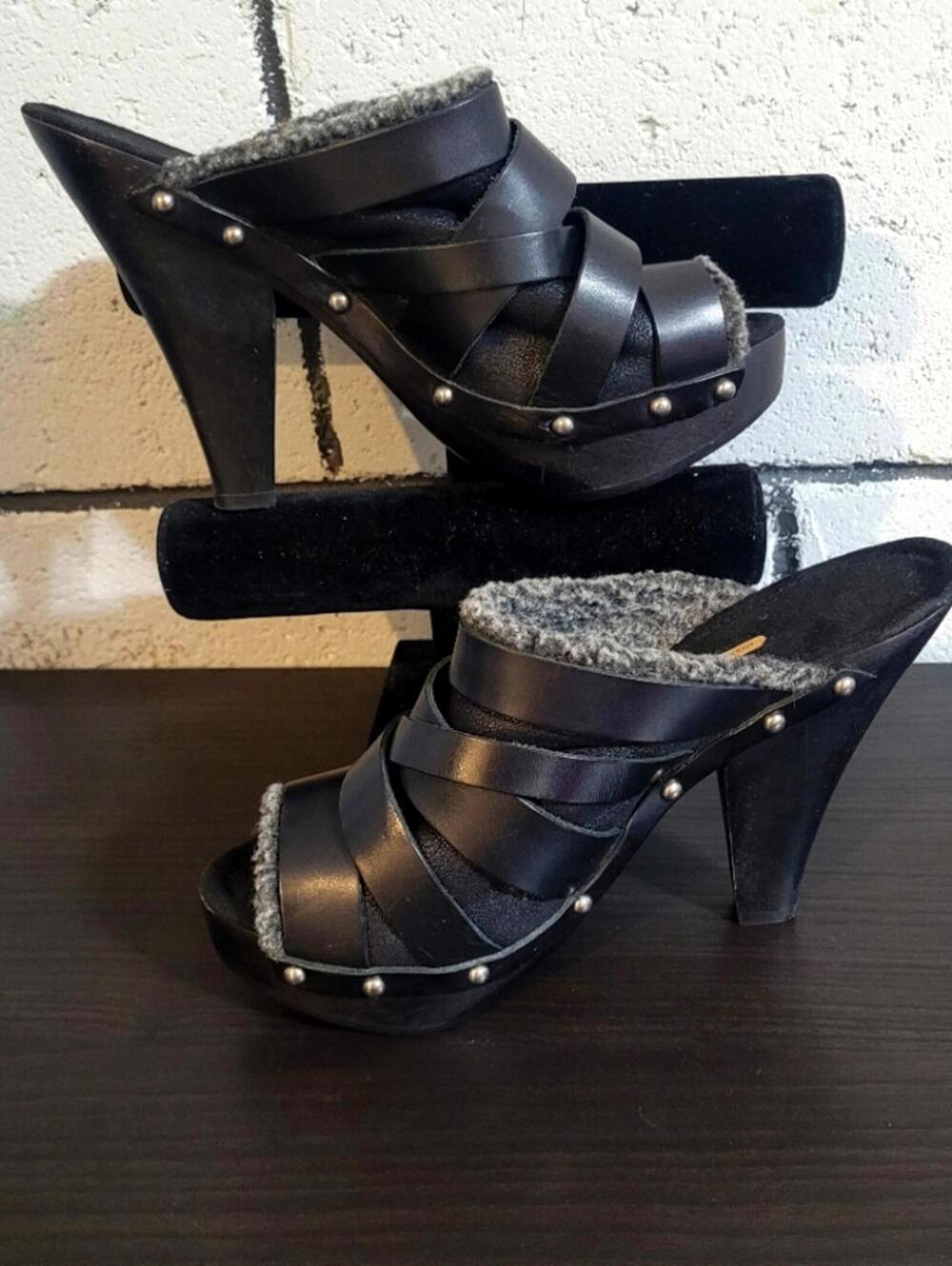 BUNDLE SALE!  MAX STUDIO Black Heels with Warm Interior &  Stud Accents Sz 8